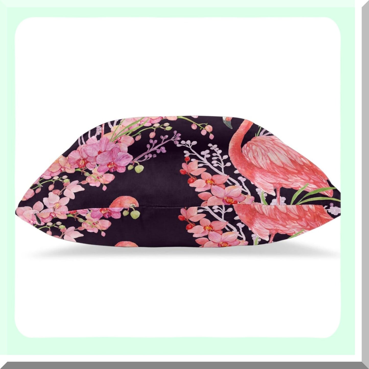 Tropical Flamingos Decorative Pillowcase Set - Soft Cushion Covers for Sofa Couch Bed - Birds Flowers Leaves Home Decor - 18"X18" - Pack of 2