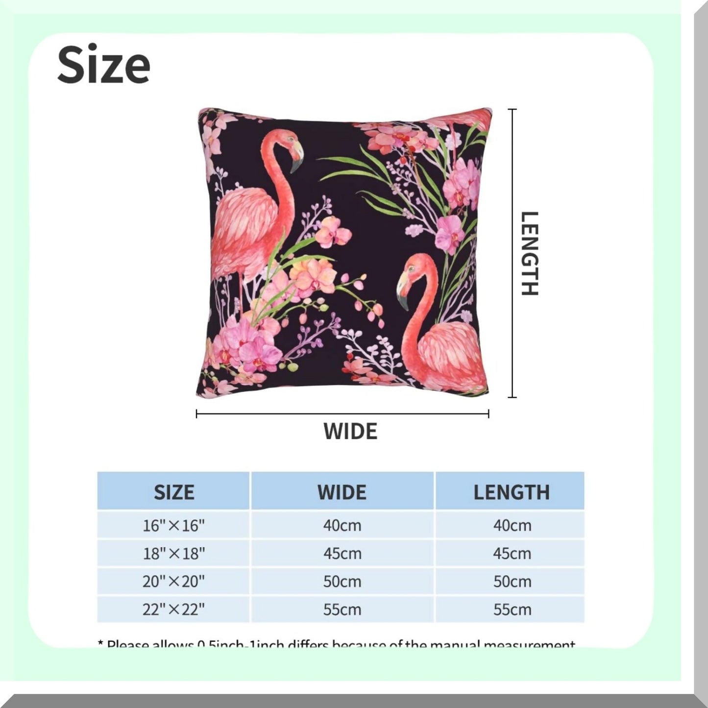 Tropical Flamingos Decorative Pillowcase Set - Soft Cushion Covers for Sofa Couch Bed - Birds Flowers Leaves Home Decor - 18"X18" - Pack of 2