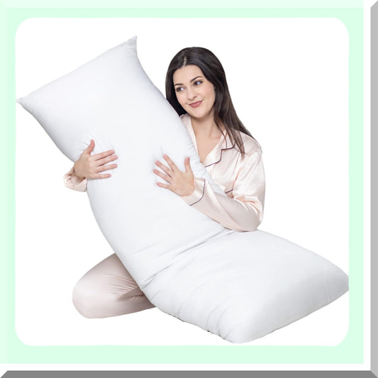 BreathEase Body Pillow Insert - Long Sleeping Support - Soft & Breathable - Full Body Pillow Insert - 20x54 Inch - Comfortable Bed Pillow