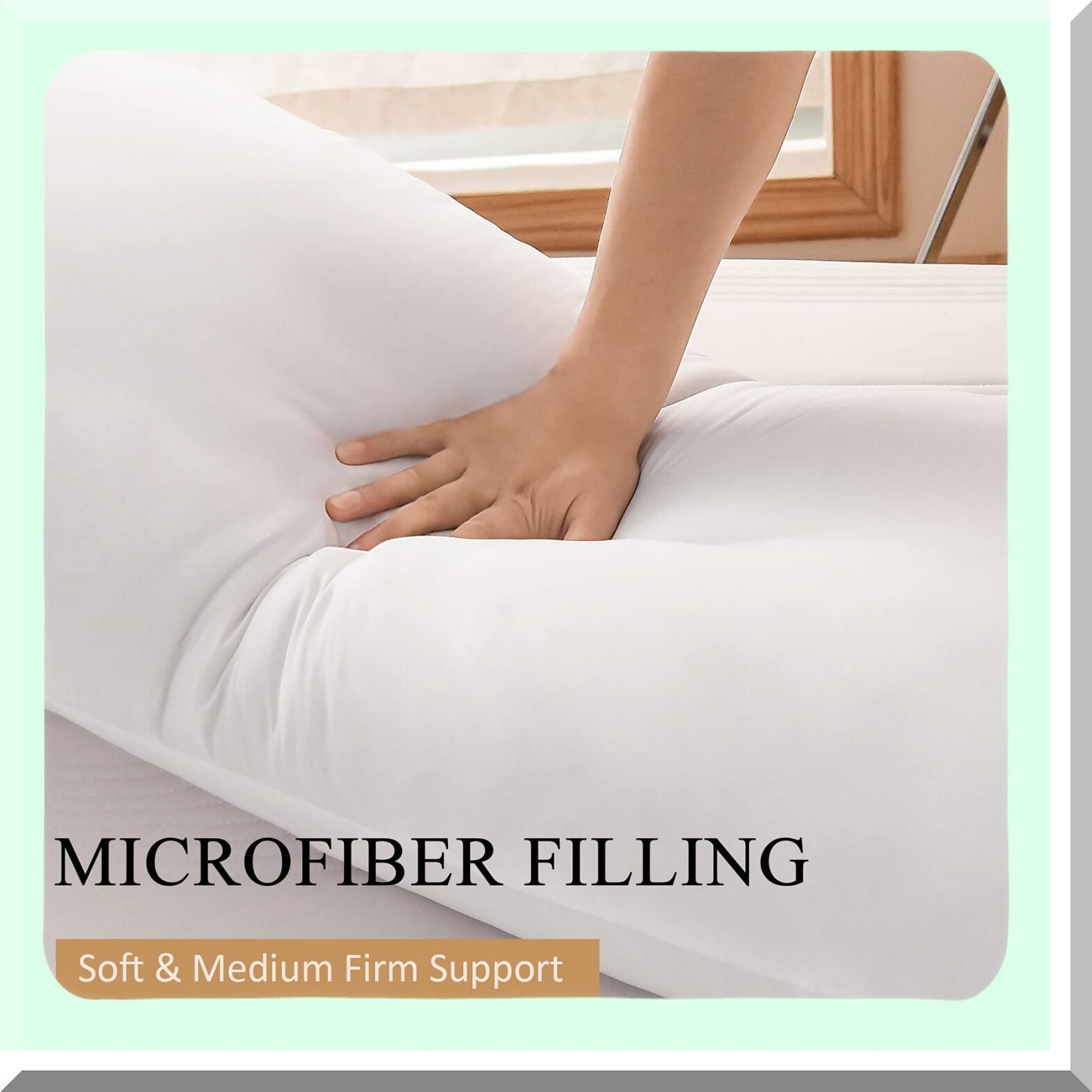 BreathEase Body Pillow Insert - Long Sleeping Support - Soft & Breathable - Full Body Pillow Insert - 20x54 Inch - Comfortable Bed Pillow