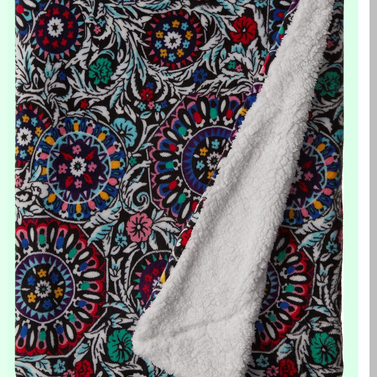 Ultimate Cozy Fleece Throw Blanket - Stained Glass Medallion Design, One Size