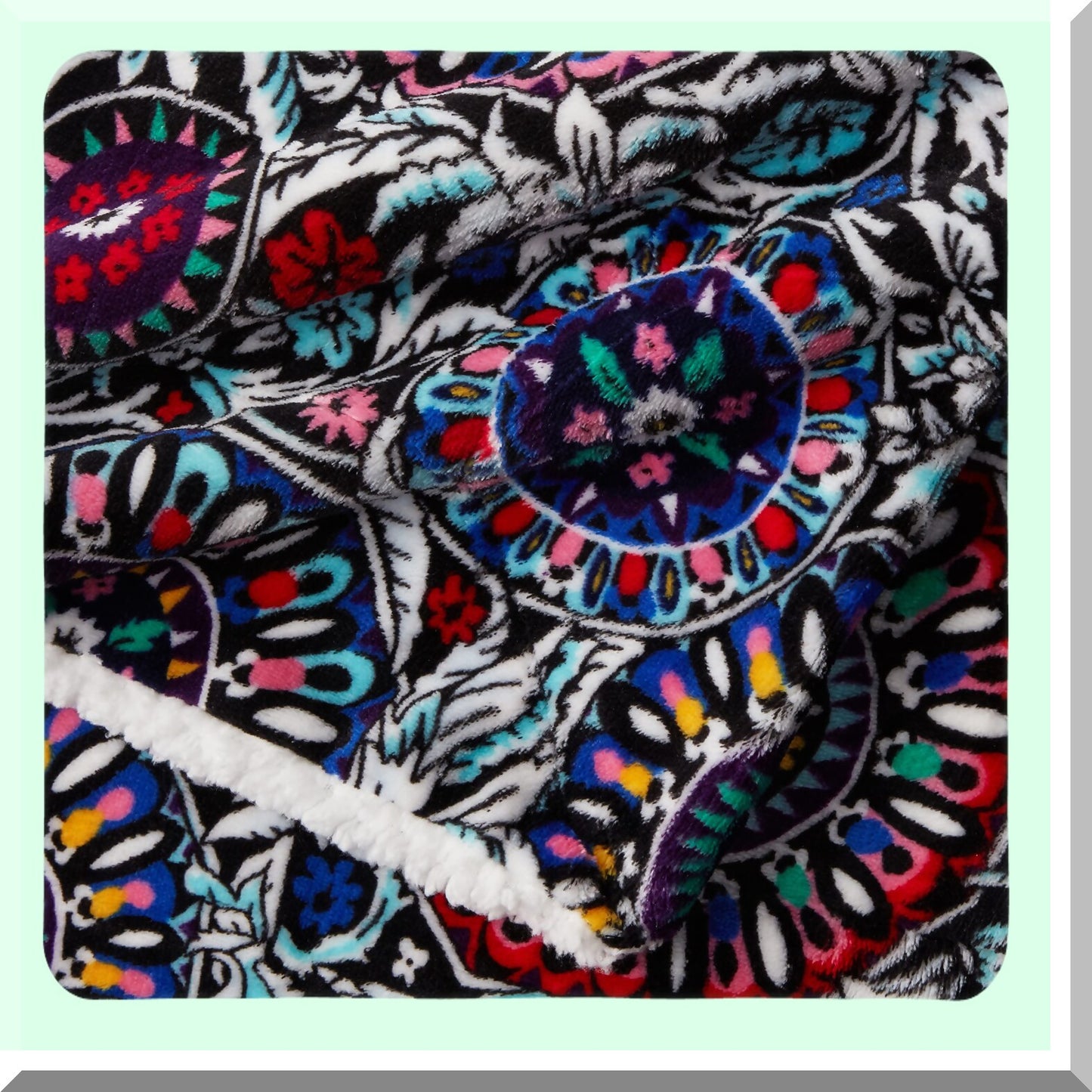 Ultimate Cozy Fleece Throw Blanket - Stained Glass Medallion Design, One Size