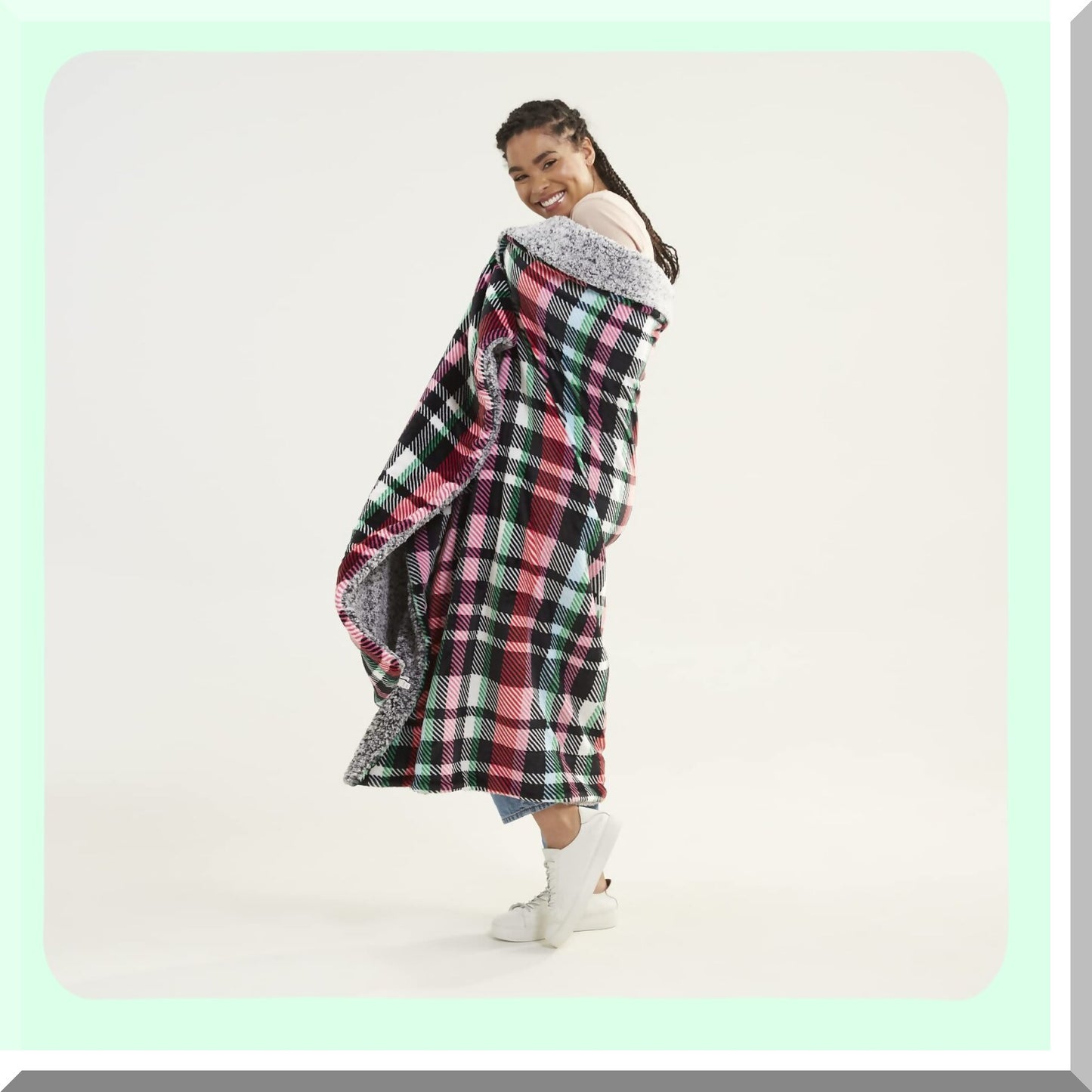 Ultimate Cozy Fleece Throw Blanket - Stained Glass Medallion Design, One Size