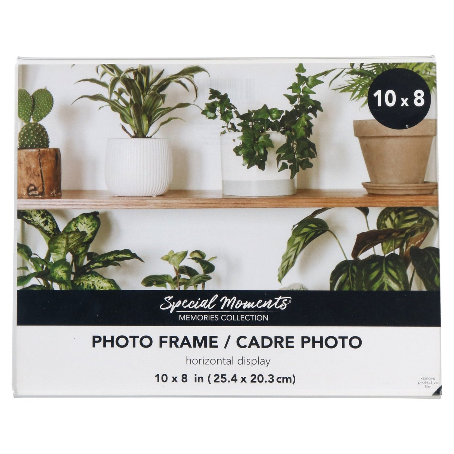Freestanding Borderless L-Shaped Horizontal Plastic Picture Frames, 8x10 in. (24