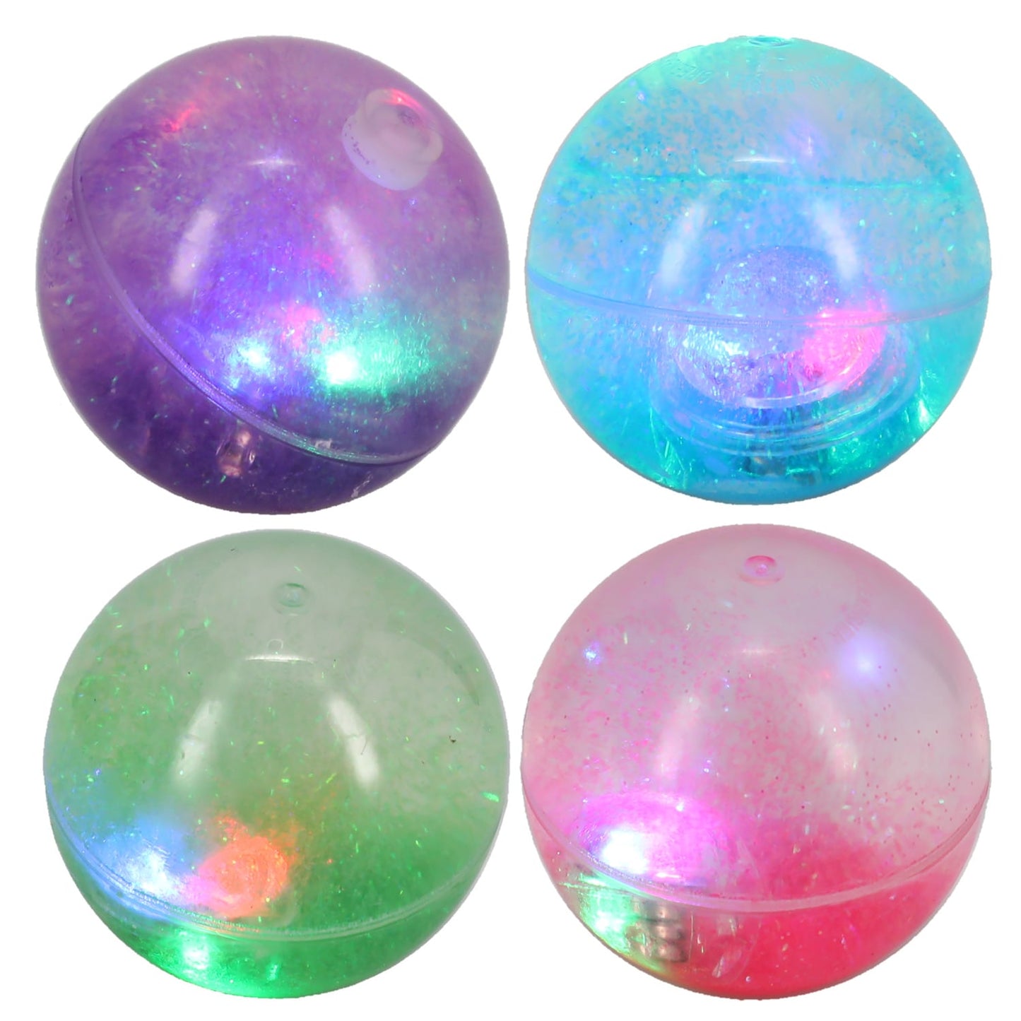 LED Water-Filled Rubber Bouncing Balls, 2.5-in. Dia. (Pack of 40)