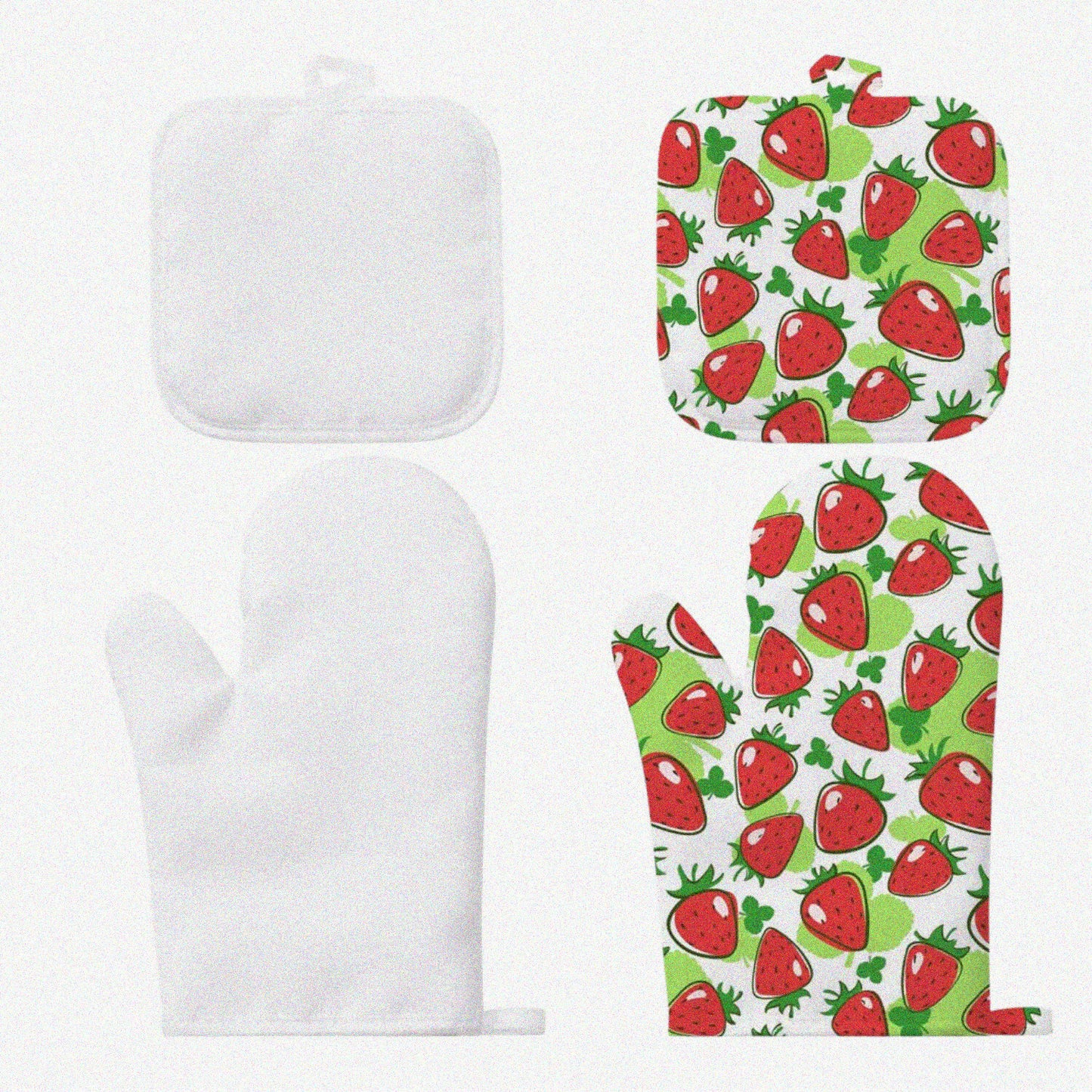 SubliGrip 4-Piece Heat Resistant Oven Mitts and Pot Holders Set