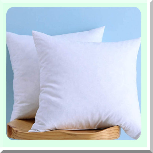 Luxury Down Cotton Throw Pillow Inserts - Set of 2, 16x16 Inches - Decorative Cushion Inserts for Sofa, Bed, Chair - Plush Comfort and Support