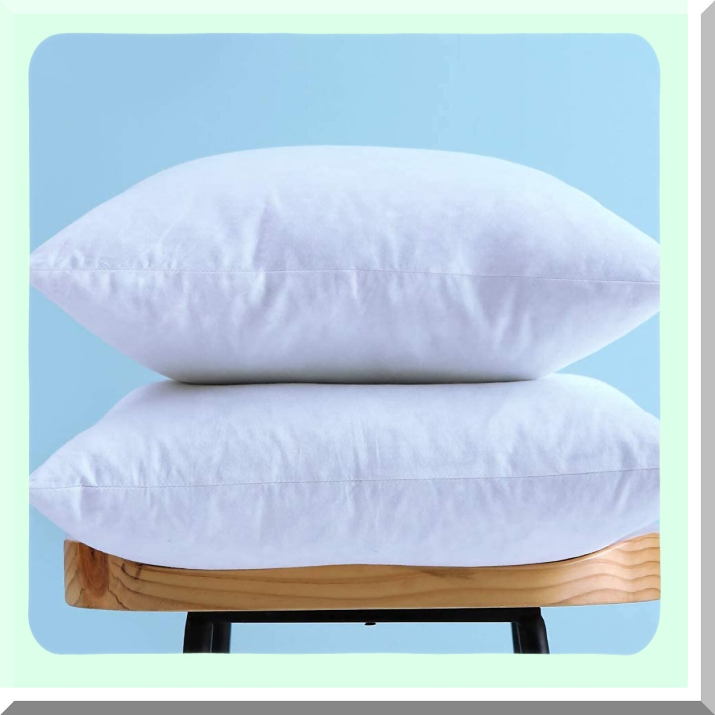 Luxury Down Cotton Throw Pillow Inserts - Set of 2, 16x16 Inches - Decorative Cushion Inserts for Sofa, Bed, Chair - Plush Comfort and Support