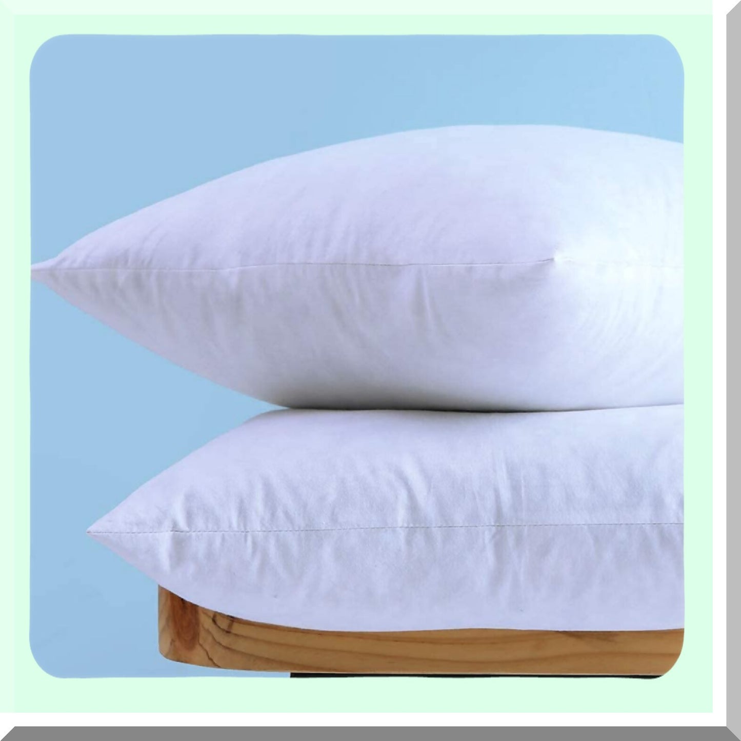 Luxury Down Cotton Throw Pillow Inserts - Set of 2, 16x16 Inches - Decorative Cushion Inserts for Sofa, Bed, Chair - Plush Comfort and Support