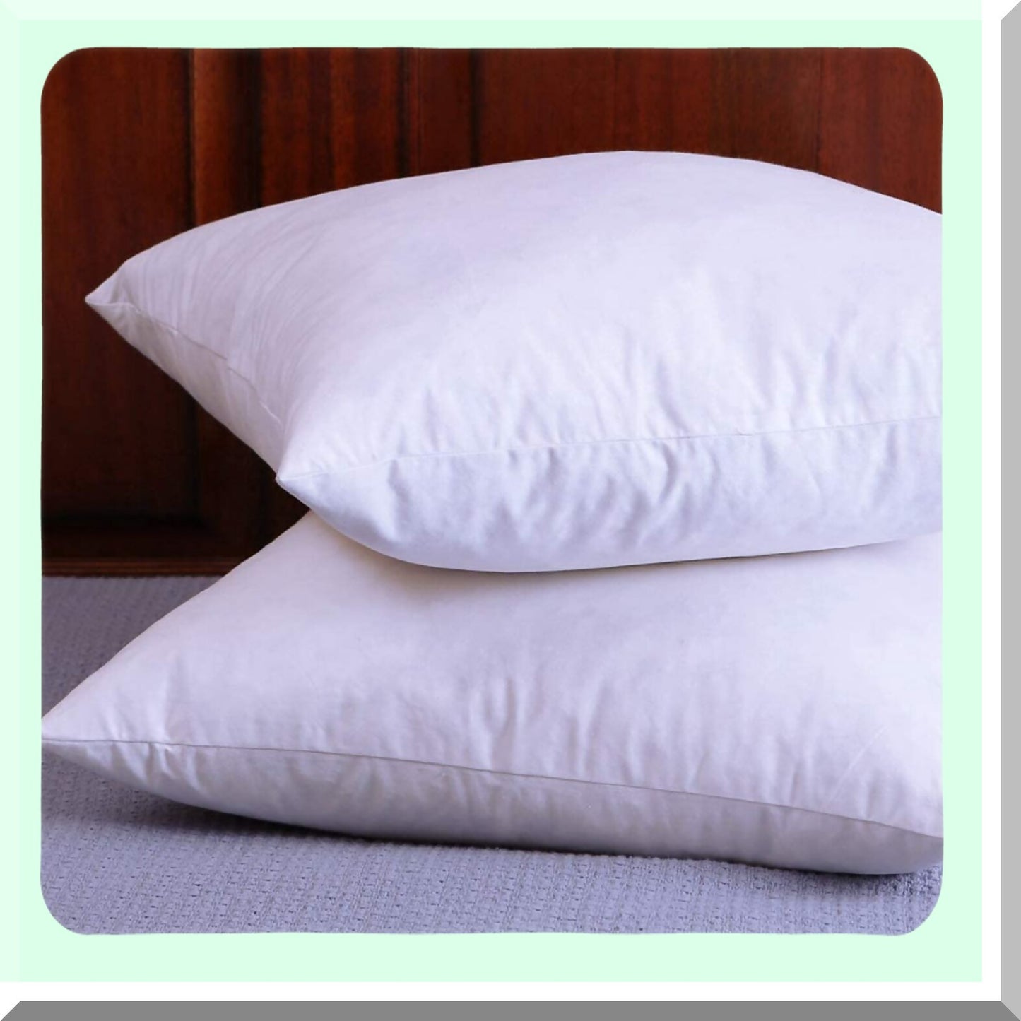 Luxury Down Cotton Throw Pillow Inserts - Set of 2, 16x16 Inches - Decorative Cushion Inserts for Sofa, Bed, Chair - Plush Comfort and Support