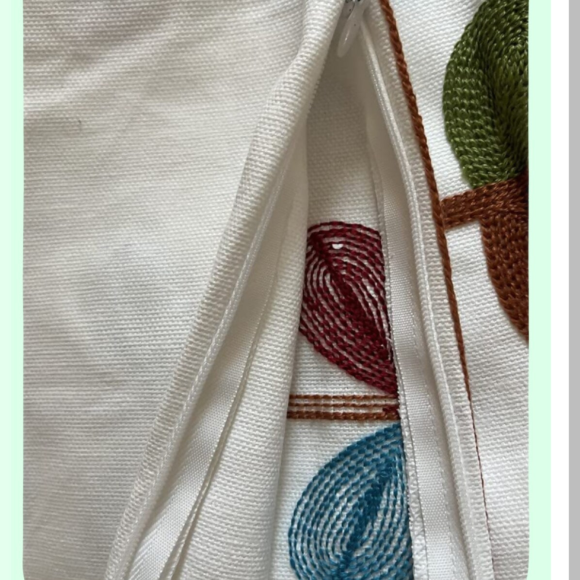 Boho Chic Embroidered Cotton Pillow Cover - Square Art Decor Throw Cushion for Sofa Couch Bed - Living Room Bohemia Pillow Case 18x18 - Style 23