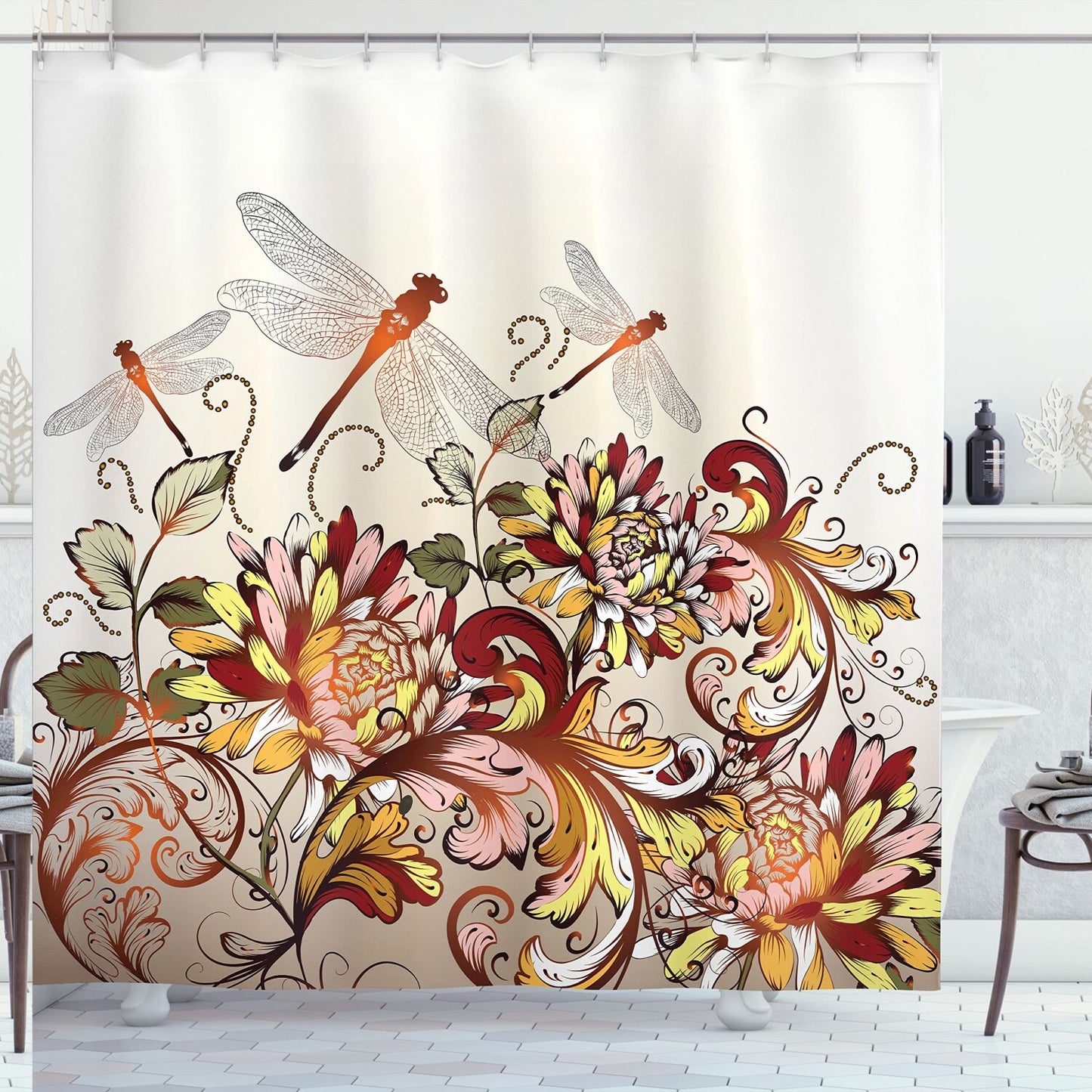 Spring Flower Field Shower Curtain 69x70 Inches