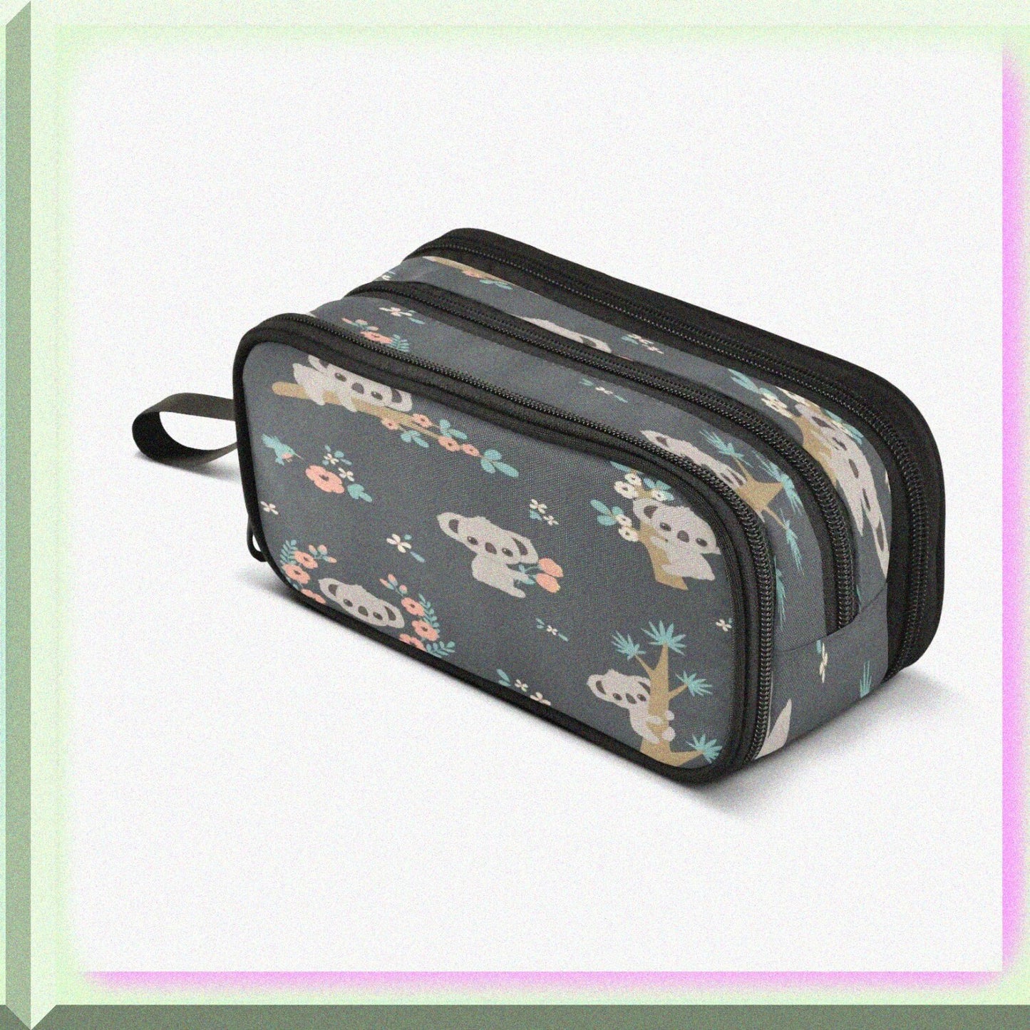 Large Capacity Koala Pencil Case with 3 Compartments