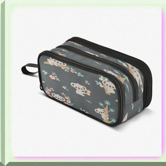Large Capacity Koala Pencil Case with 3 Compartments