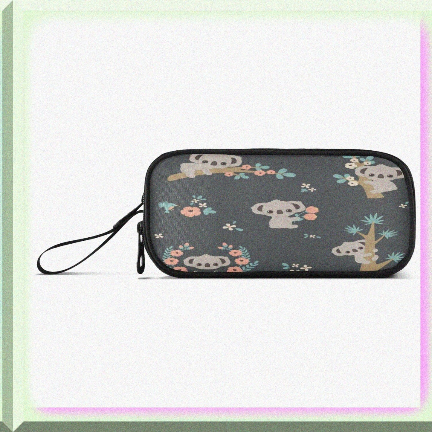 Large Capacity Koala Pencil Case with 3 Compartments