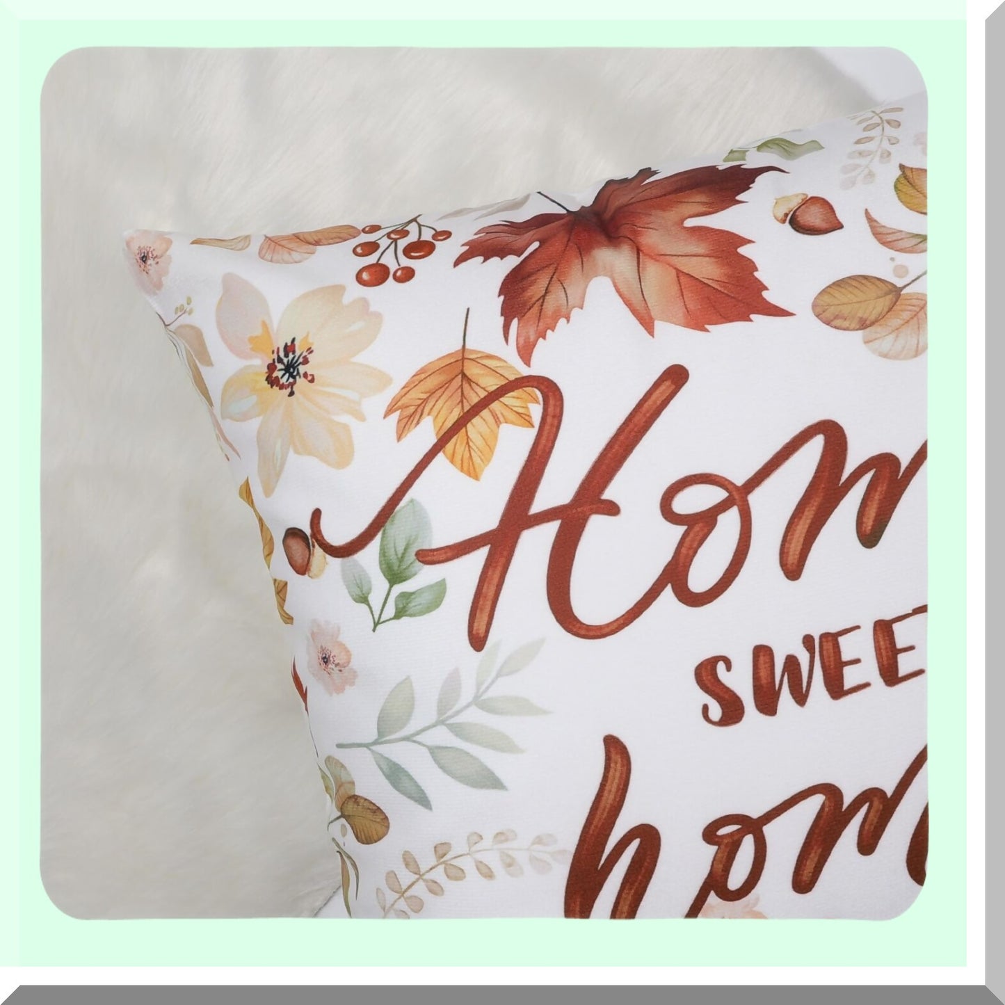 Autumn Bliss Pillow Covers - Set of 4 18x18 Inch Velvet Cushion Cases with Leaves, Squirrel, and Pumpkin Decorations for Couch and Sofa Home Decor