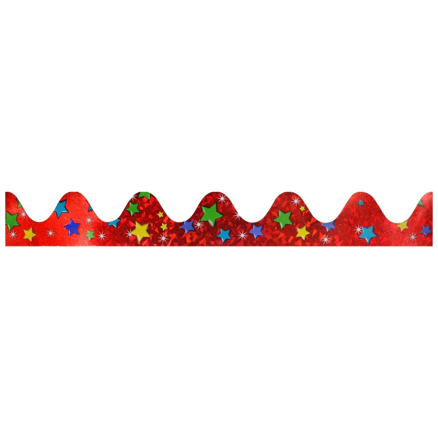 Teaching Tree Metallic Rainbow Wave Borders, 20.75x2.75 in. (Pack of 24)