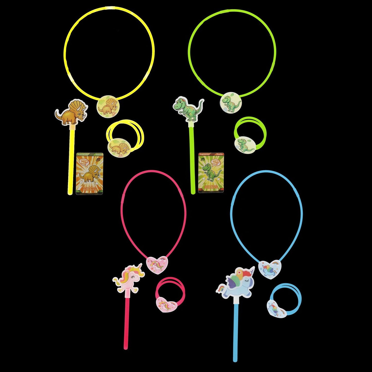 Play Glow Augmented Reality Glow-in-the-Dark Jewelry Pack, 3-ct. (Pack of 36)