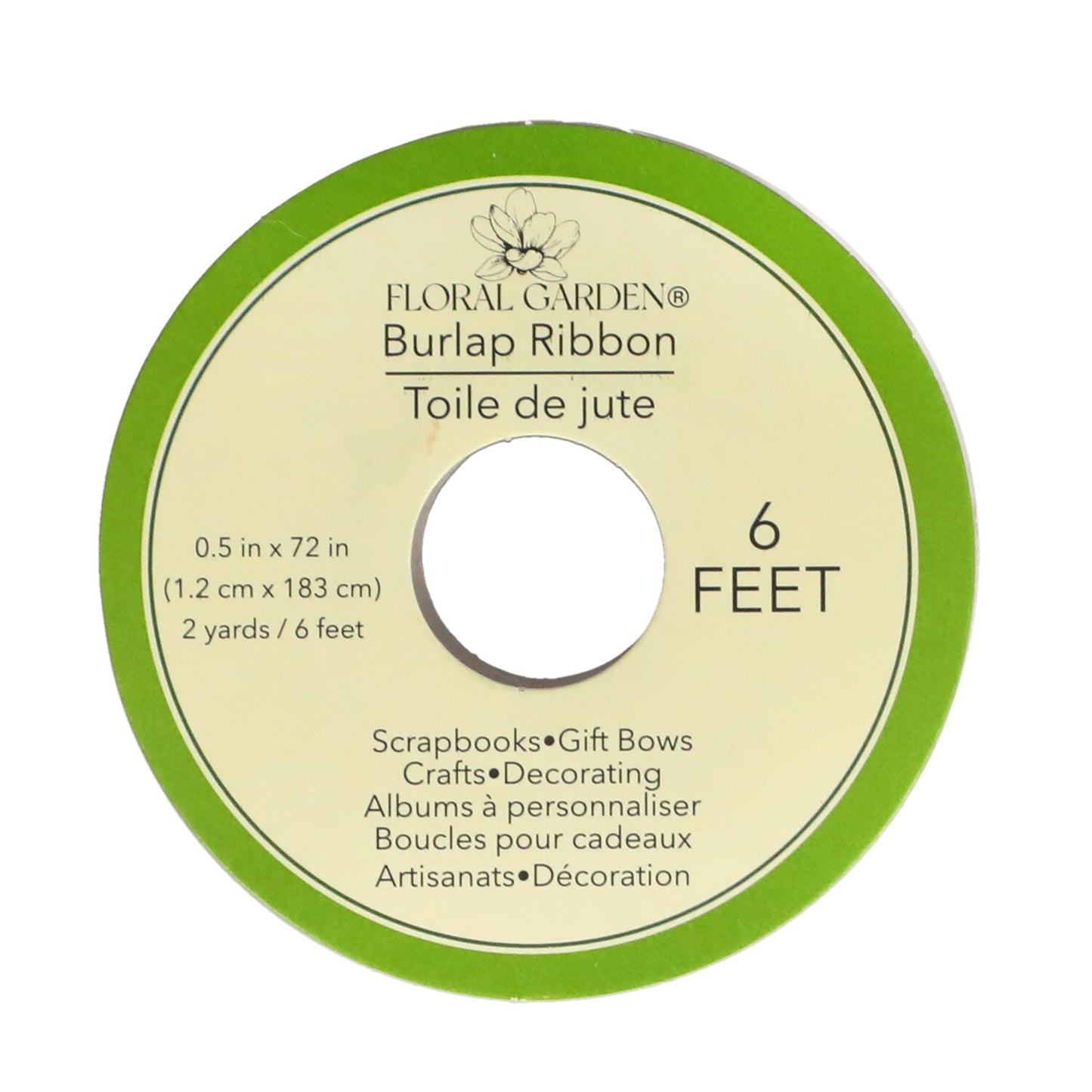 Floral Garden Crochet Burlap Ribbon, 2-yd. Rolls (Pack of 40)