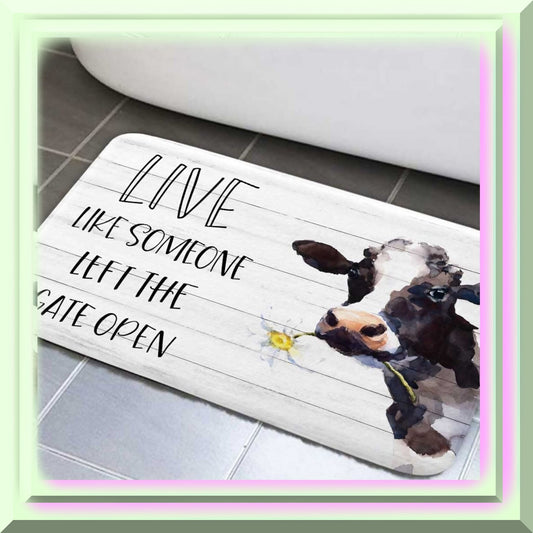 Cow Bathroom Rug 17x29 Highland Cow Bath Mat