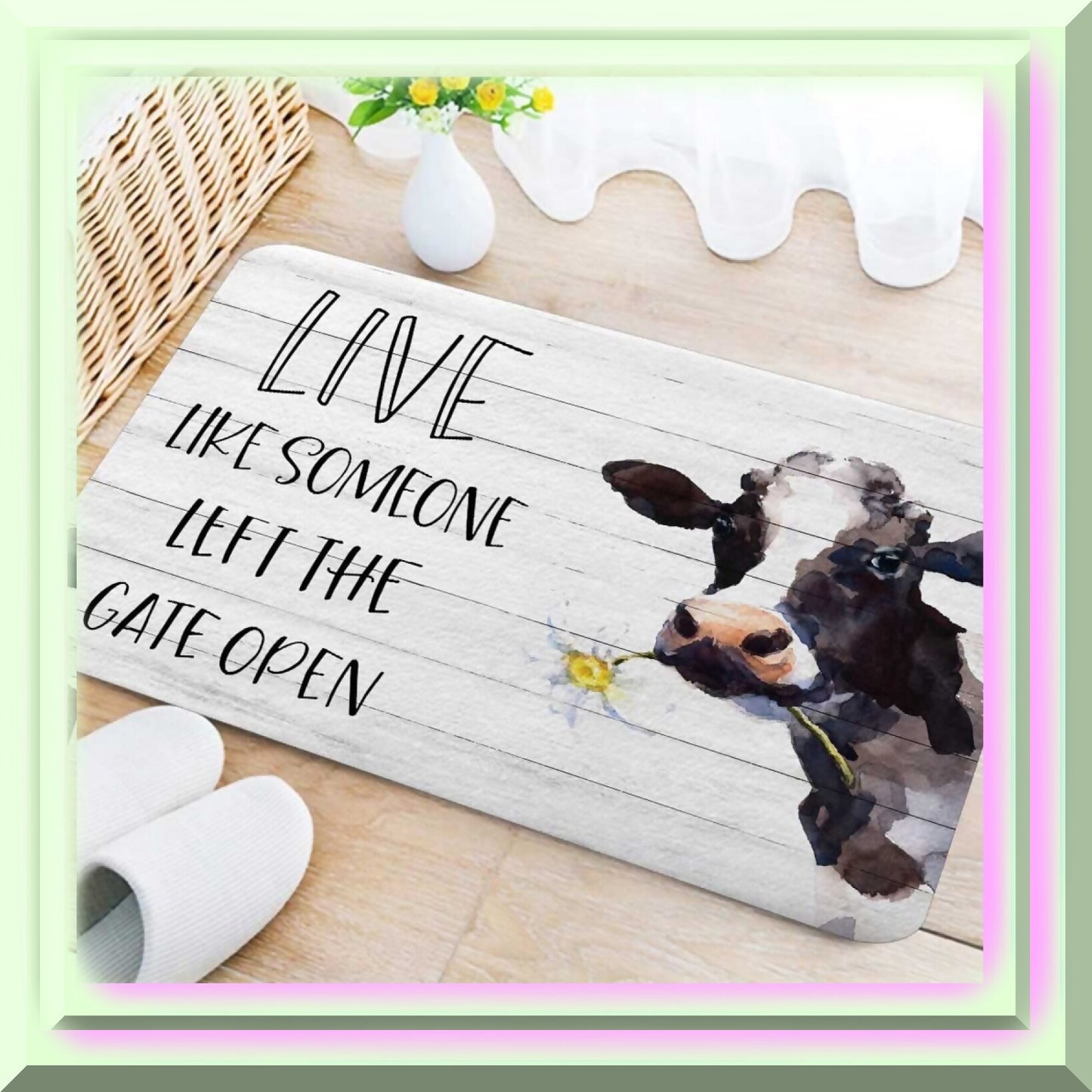 Cow Bathroom Rug 17x29 Highland Cow Bath Mat