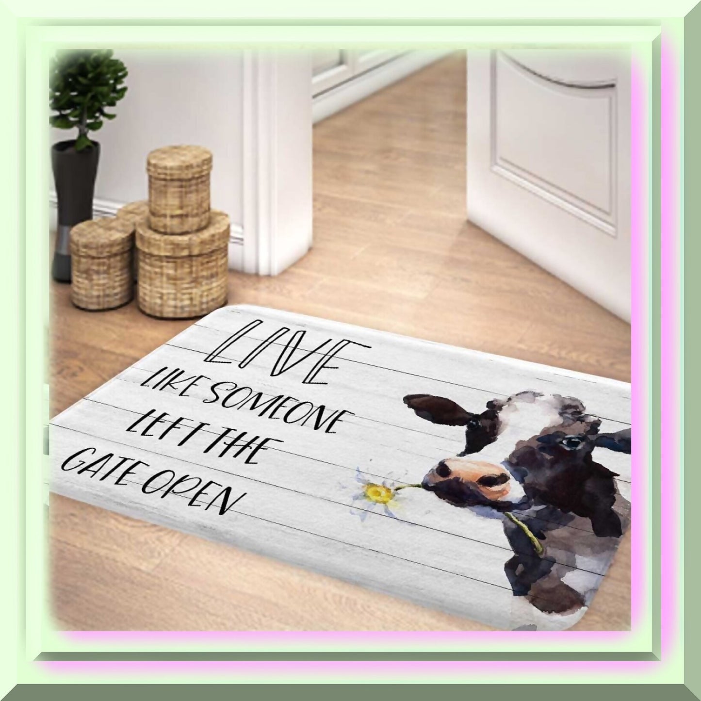 Cow Bathroom Rug 17x29 Highland Cow Bath Mat