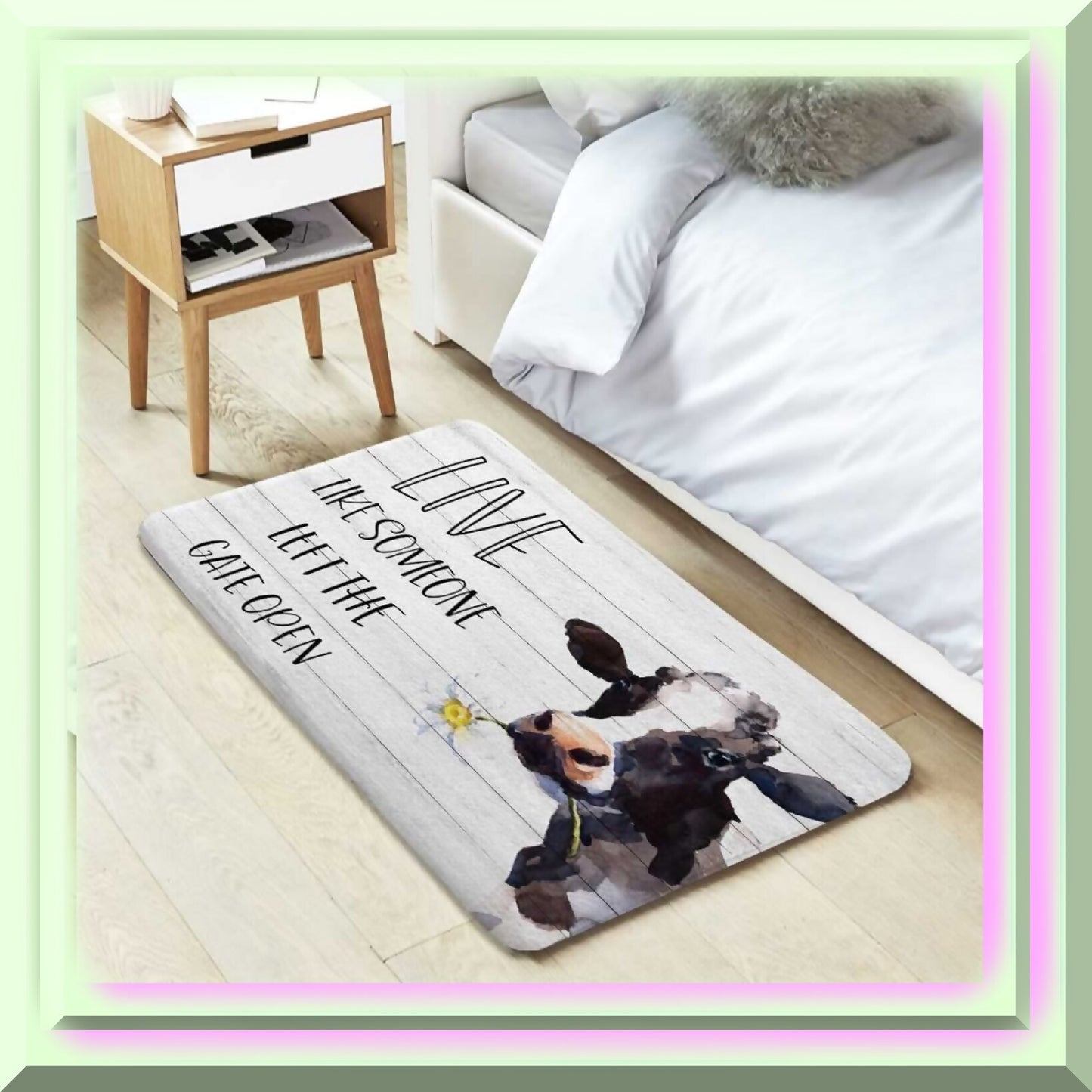 Cow Bathroom Rug 17x29 Highland Cow Bath Mat