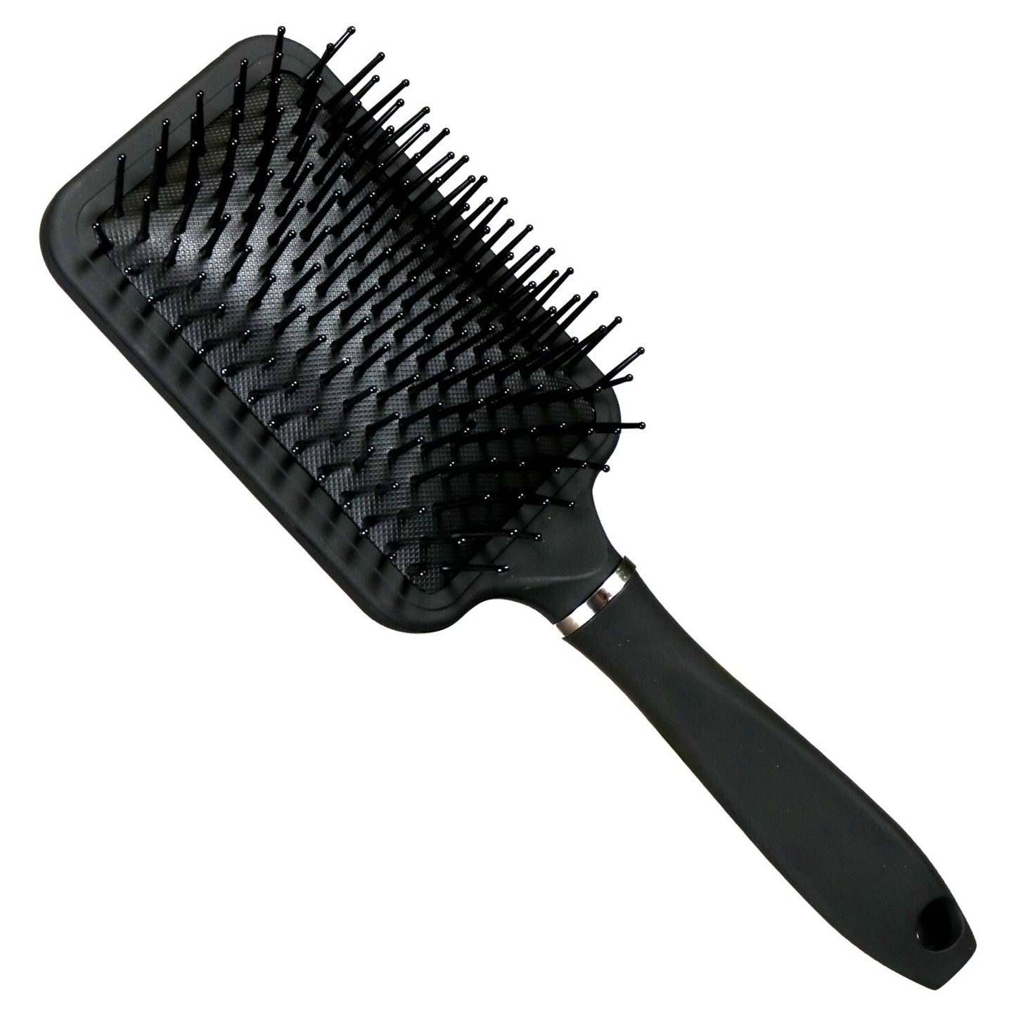 Salon Quality Black Paddle Brush, 9.25x3.5 in. (Pack of 24)