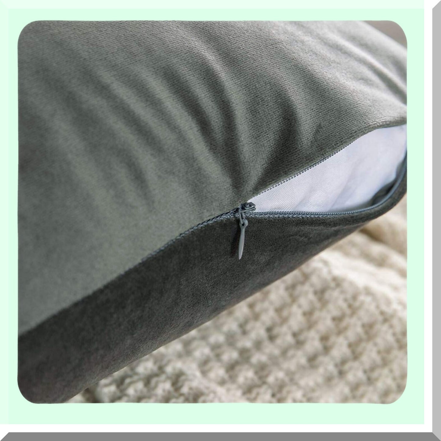 UltraSoft Velvet Dark Grey Throw Pillow Covers - 2 Pack 18x18 Inch Decorative Pillowcases for Couch, Chair, Sofa, Bedroom, Car - Solid Color Square Design