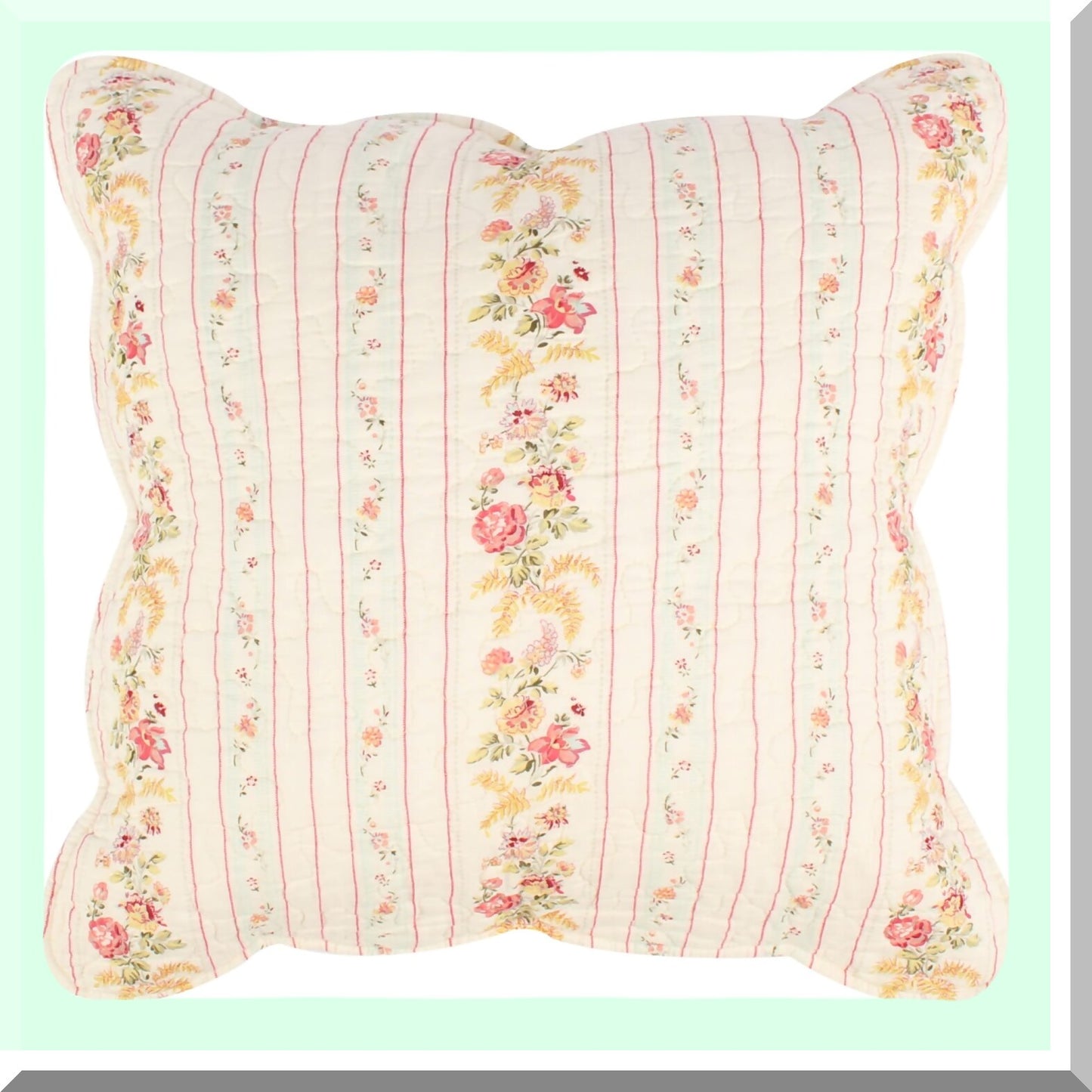 Vintage Blue Rose Cushion Set - 18x18 Inches (Pack of 2) - Floral Decorative Throw Pillows - Elegant Home Accent - Soft and Cozy Square Cushions