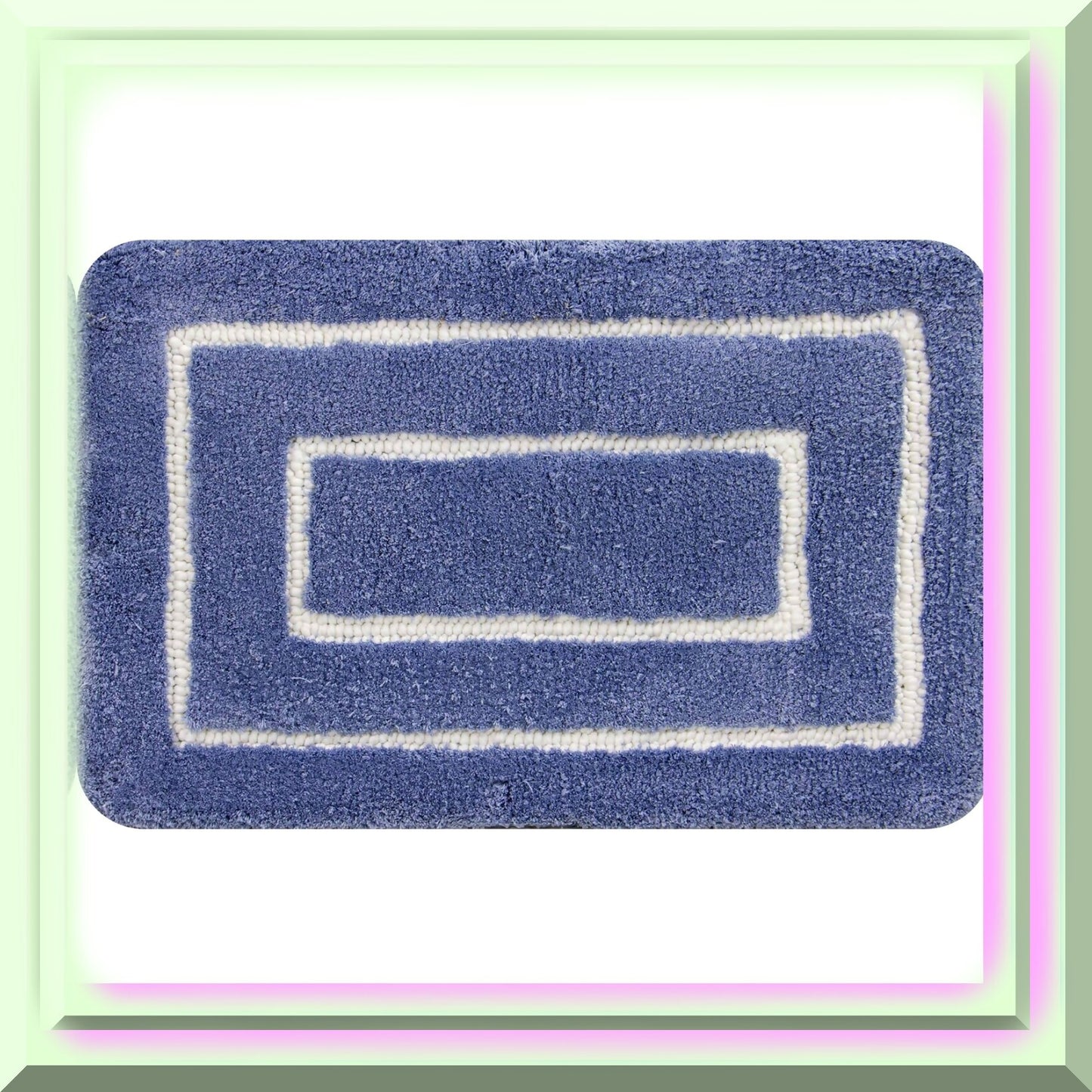 Plush Memory Foam Bath Mat 18" x 27" Mid Blue