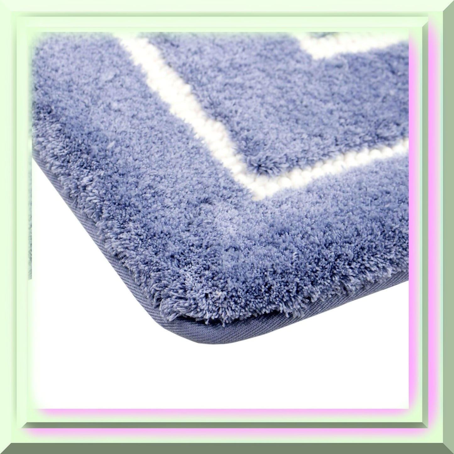 Plush Memory Foam Bath Mat 18" x 27" Mid Blue
