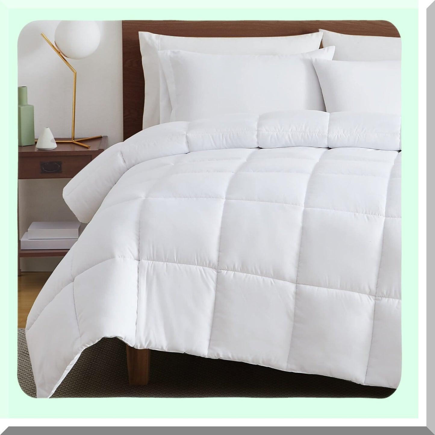Luxury Heritage Down-Free Comforter - Full/Queen Size - Hypoallergenic Bedding - Plush Alternative Fill - All-Season Duvet Insert - Cozy Sleep Solution