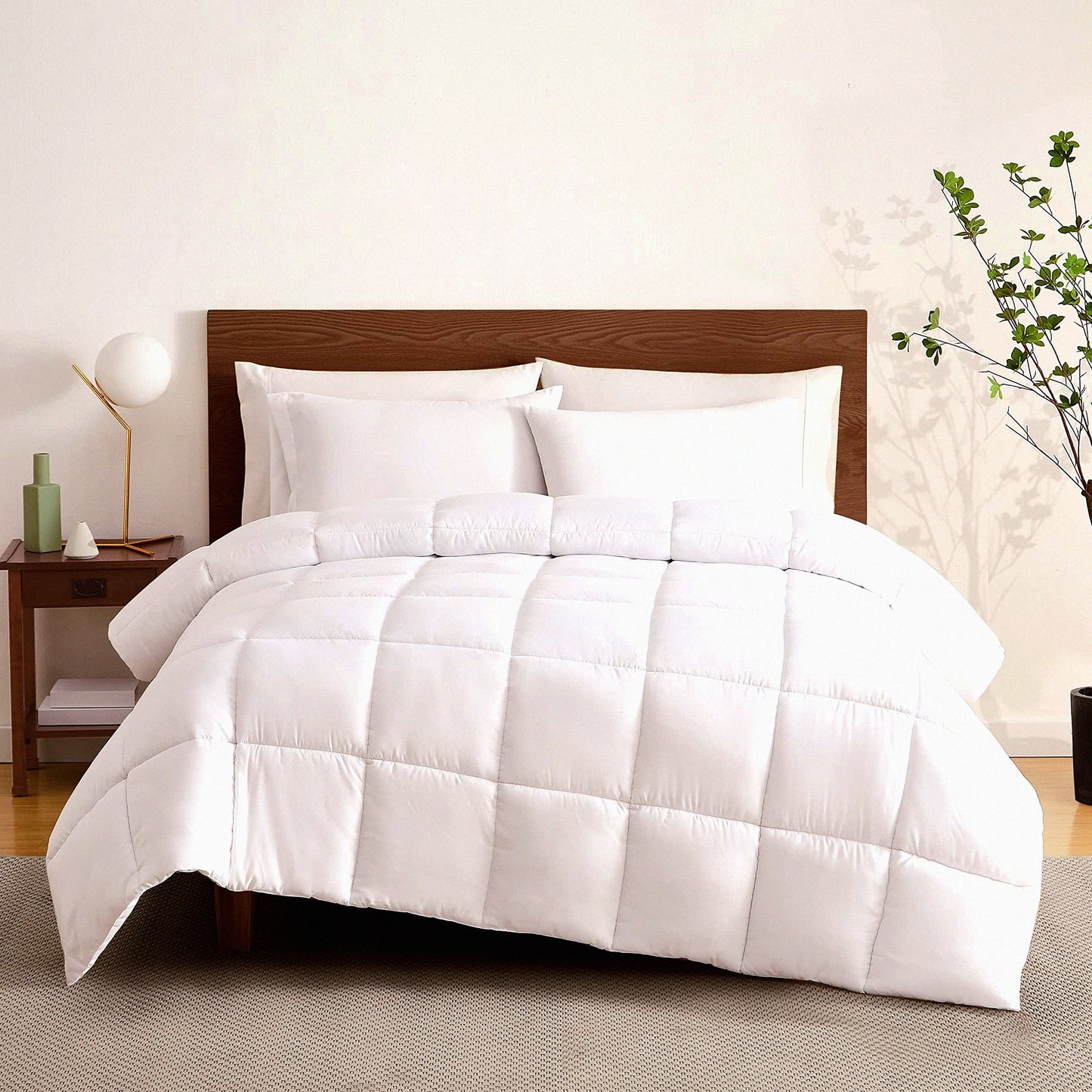 Luxury Heritage Down-Free Comforter - Full/Queen Size - Hypoallergenic Bedding - Plush Alternative Fill - All-Season Duvet Insert - Cozy Sleep Solution