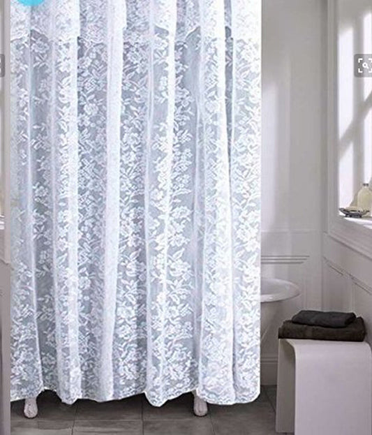 Romance Lace Fabric Shower Curtain 70x72