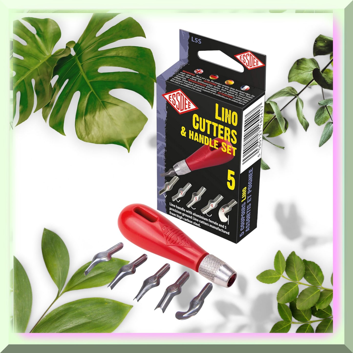 UK-Made Linoleum Cutter Tool Set 5-Pack