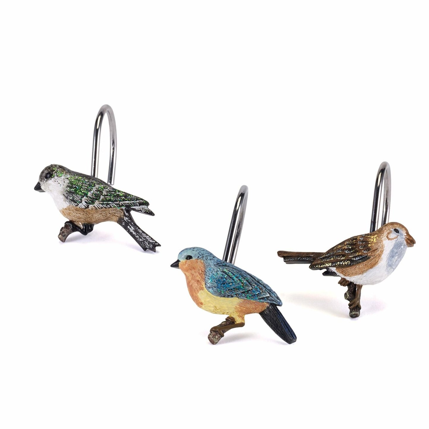 Shower Curtain Hooks Set of 12, Nature Inspired