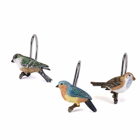 Shower Curtain Hooks Set of 12, Nature Inspired