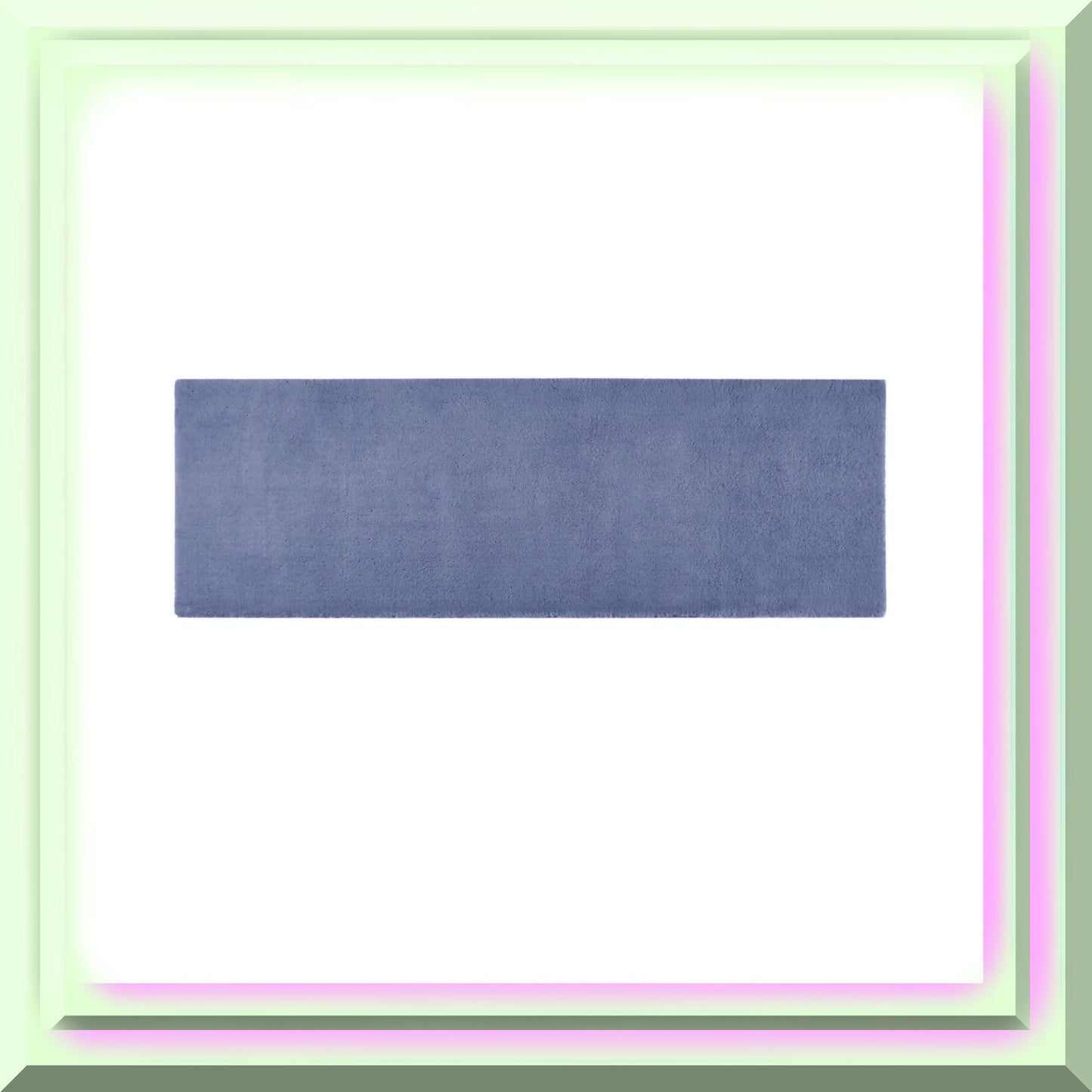 Marshmallow Non Slip Plush Bath Rug 24x72 Blue