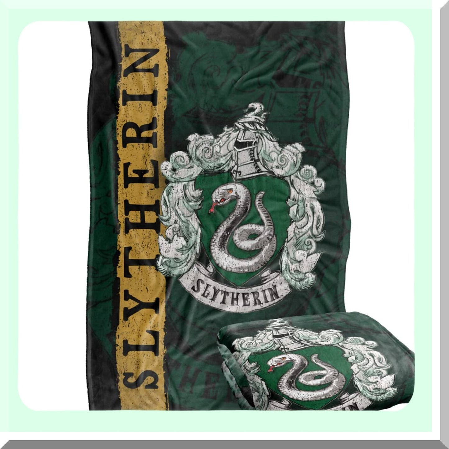 Slytherin Silky Touch Super Soft Throw Blanket - 36"x58" Harry Potter House Crest Design