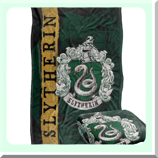 Slytherin Silky Touch Super Soft Throw Blanket - 36"x58" Harry Potter House Crest Design