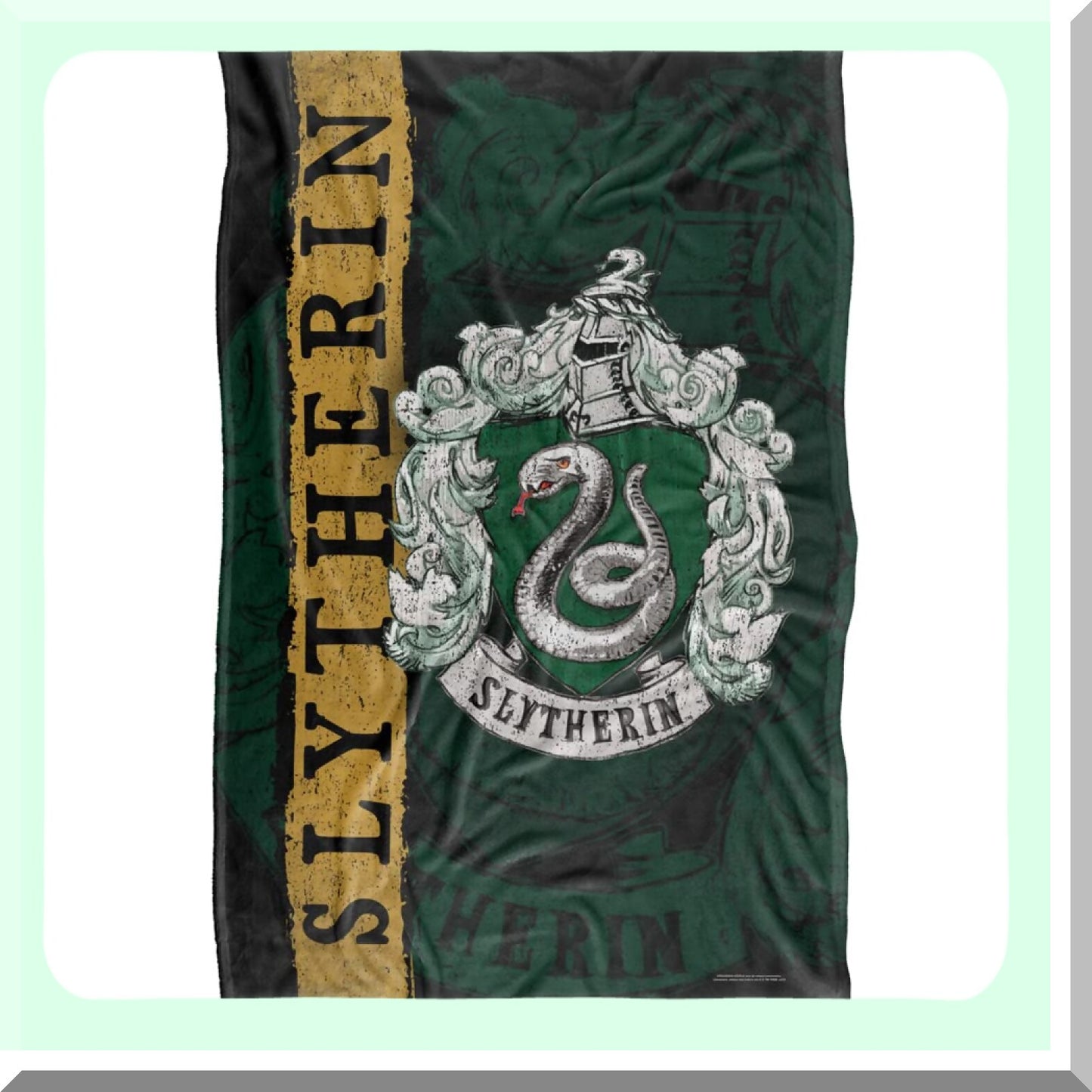 Slytherin Silky Touch Super Soft Throw Blanket - 36"x58" Harry Potter House Crest Design