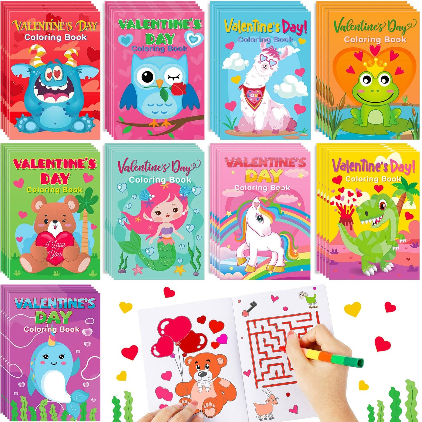 Colorful Fun Pack: Kids Party Coloring Books - Mini Book Goodie Bag Favors for School Clroom Activities & Decorations - Set of 45 Pages
