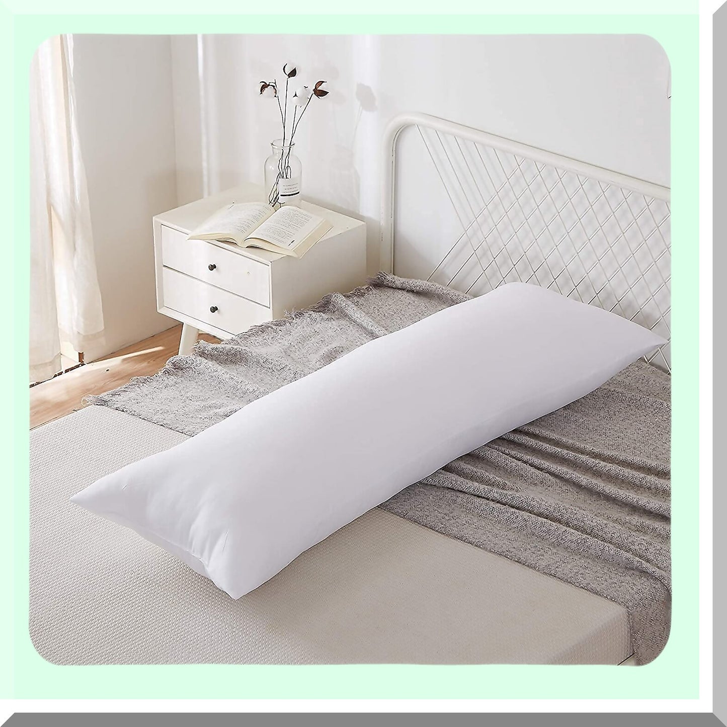 CozyDreams Body Pillow - Extra Fluffy Long Insert for Side Sleepers, Ideal for Adults and Pregnancy, Soft and Supportive Sleep Aid