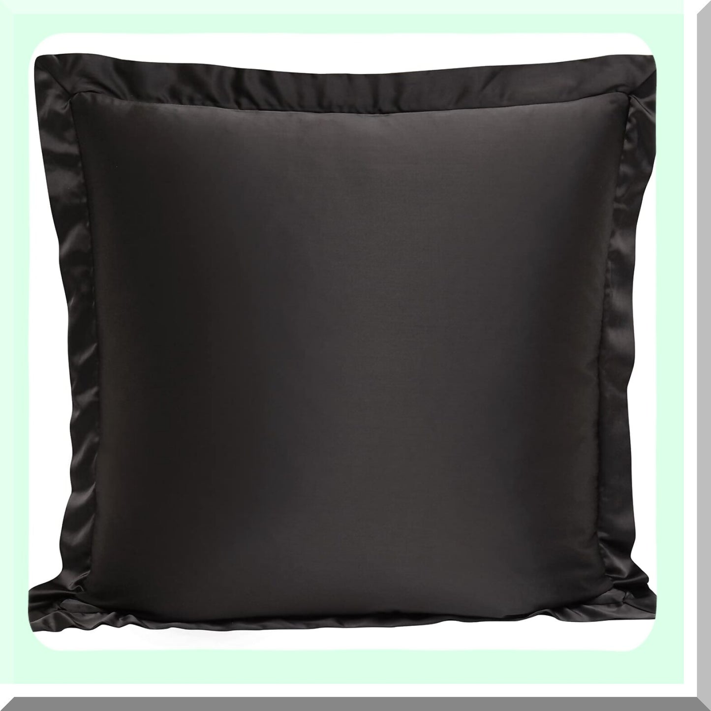 Luxury Espresso Brown Euro Sham Cover - High Shine 27x27 Inch Traditional Modern Bedding - Solid Color Clic Style