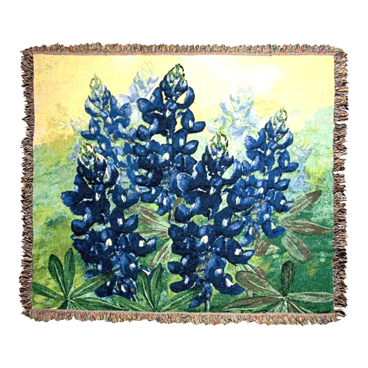 CozyCotton Blue Bonnet Tapestry Throw - 60x50