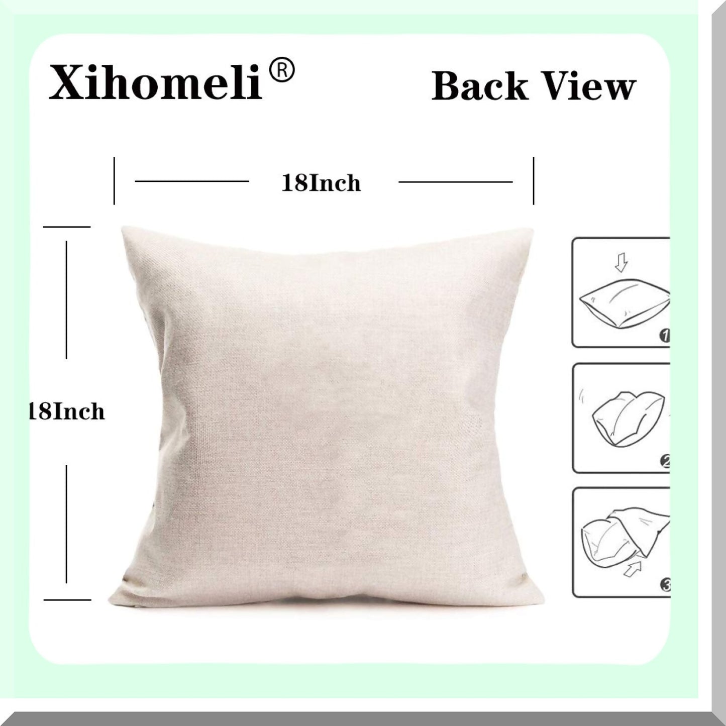 Vintage Basketball Net Throw Pillow Cover - Black & White Sport Style Cushion Case 18x18 Inch - Men's Gift - Black Ball Design - Cotton Linen