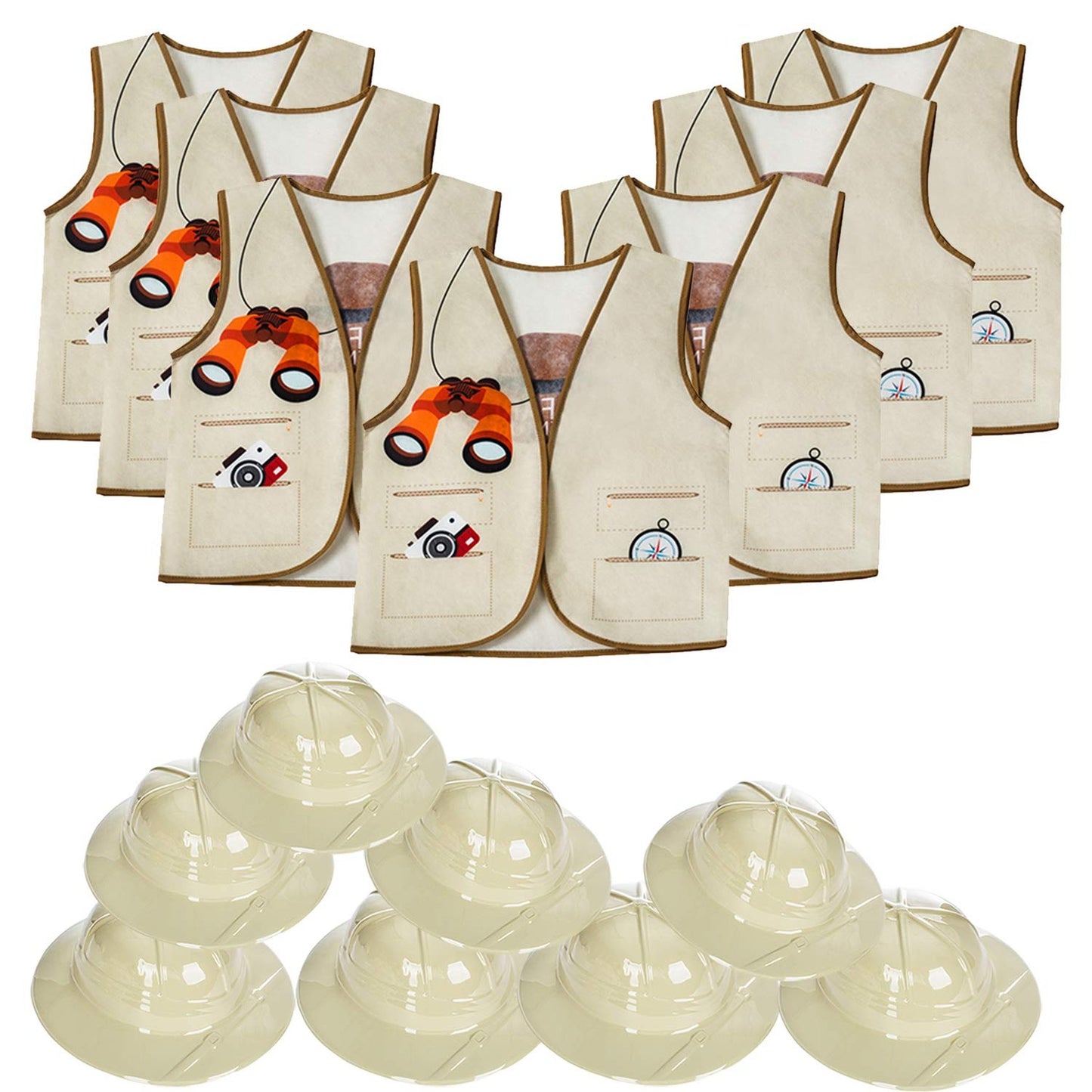 Kids Safari Costume Set with Hats and Vests