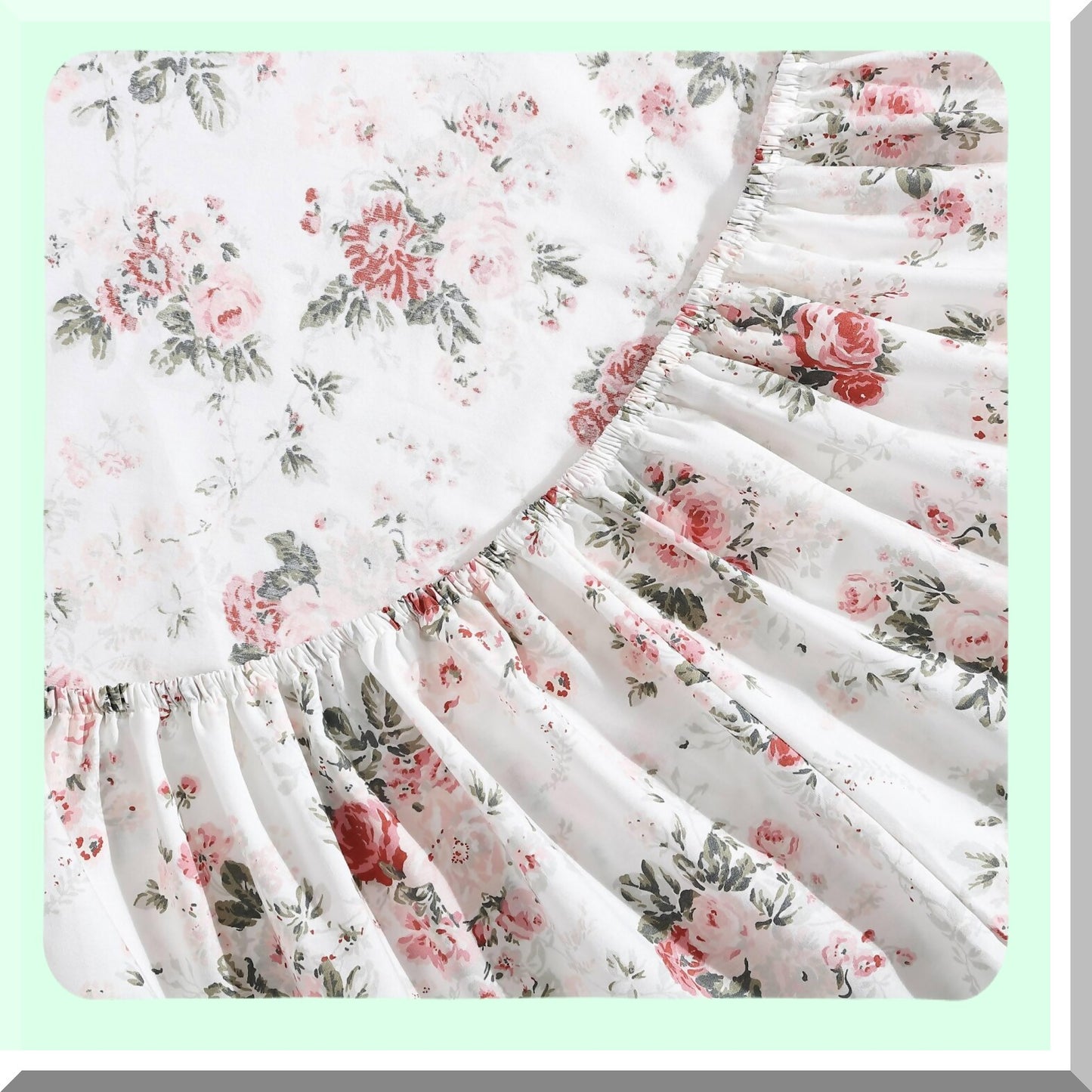 Percale Pink Dream Full Bedding Set - Lightweight Cotton Sheets for Breathable Home Decor - Ashfield Collection