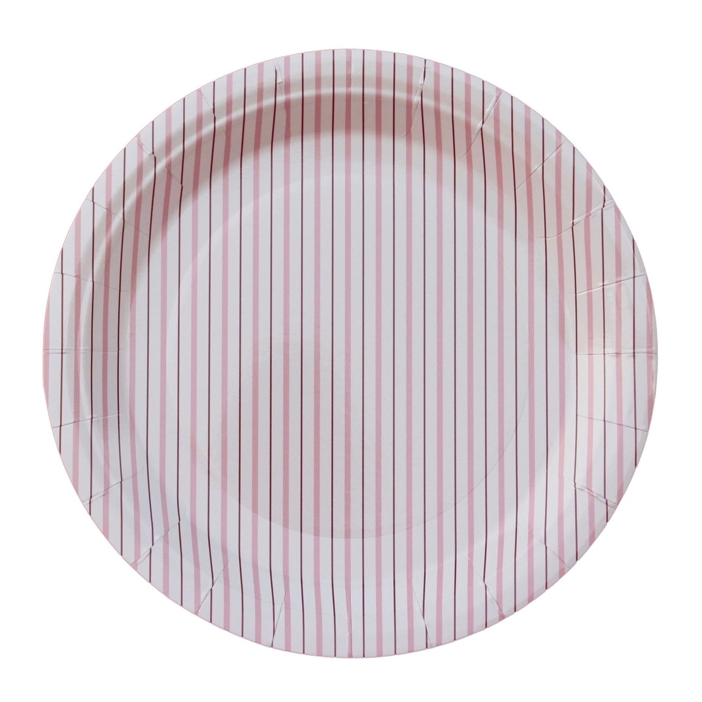 Pink Stripe Ballerina Party Plates - Set of 8 Large Dinner Plates for Baby Shower, Princess Theme, or Flamingo Party Tableware Supplies. Perfect for any special occasion!